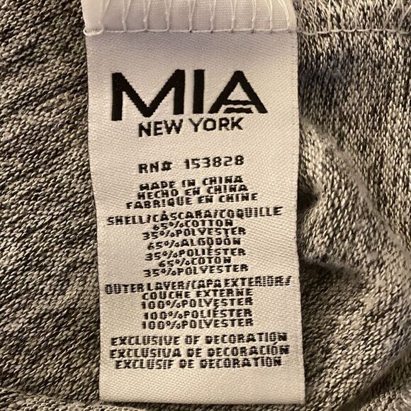 MIA New York Girls Heather Gray Hoodie With Sequin Covered Hood. Size Large. - Picture 8 of 9